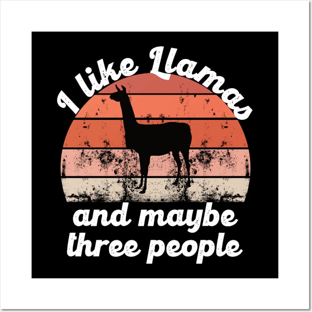 I like llamas and maybe three people Wall Art by hatem